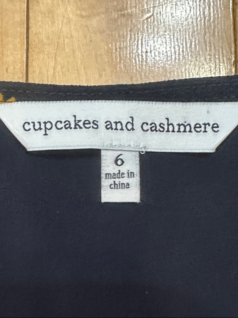 cupcakes & cashmere Navy Floral Tie-Front Long Sleeve Dress - Picture 3 of 9